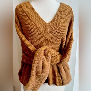 Express faux fur sleeve sweater.